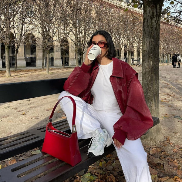 Jacqueline | Chaqueta de Cuero Oversize