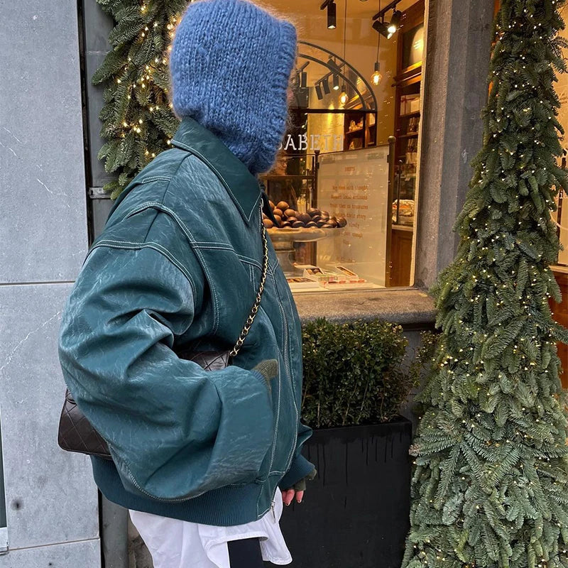 Jacqueline | Chaqueta de Cuero Oversize