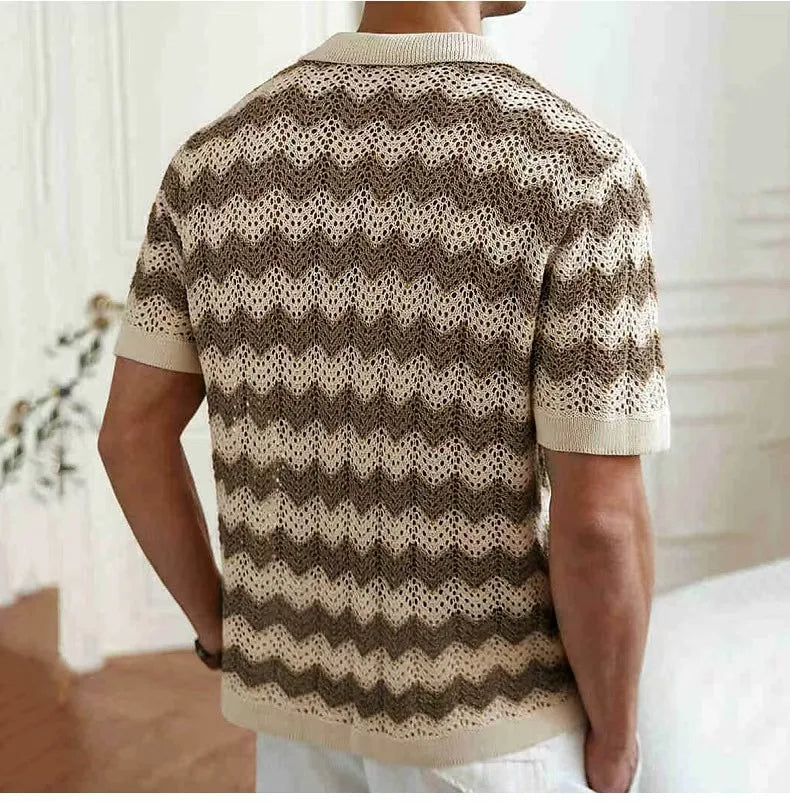 Lorenzo™ | Camisa Tejida Chevron