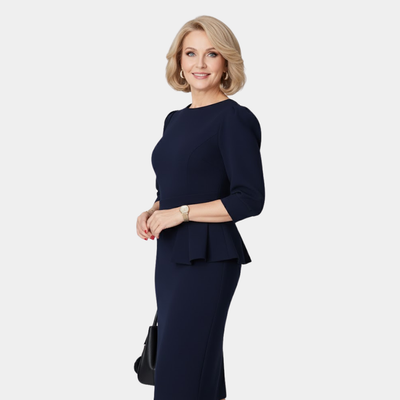 Izabela – Vestido Midi Sofisticado con Volantes