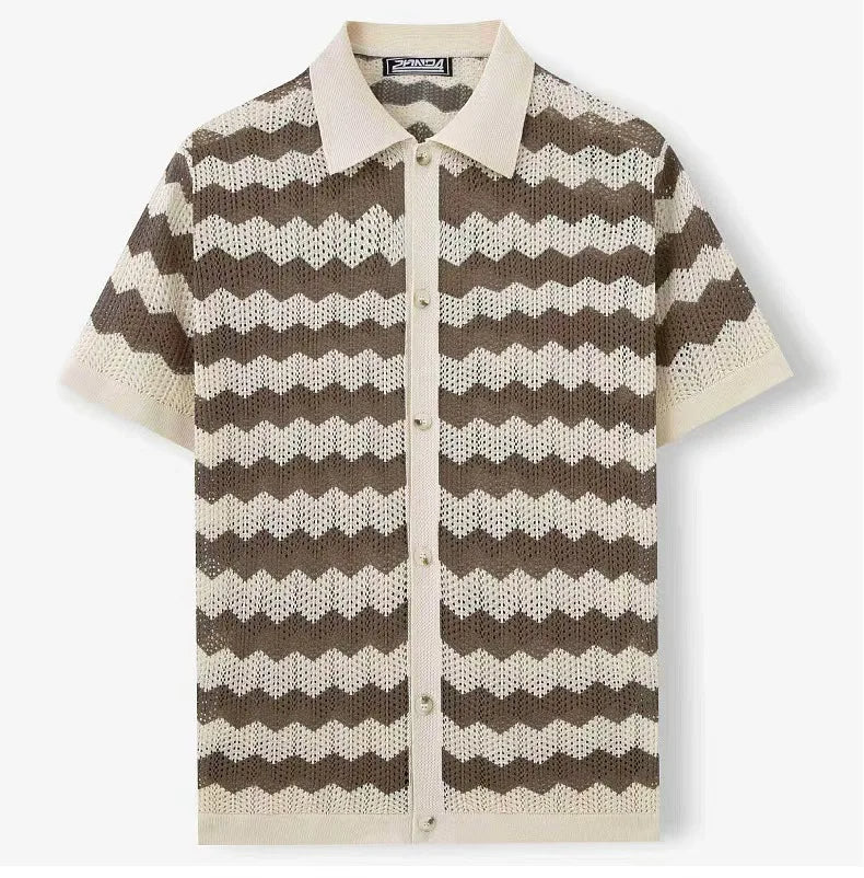 Lorenzo™ | Camisa Tejida Chevron