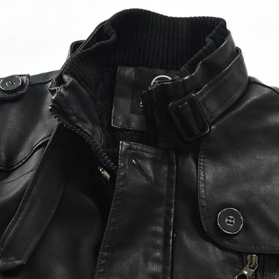 Krystian™ | Chaqueta Biker de Cuero Larga y Elegante