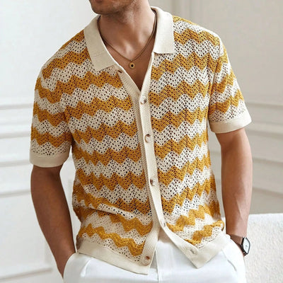 Lorenzo™ | Camisa Tejida Chevron