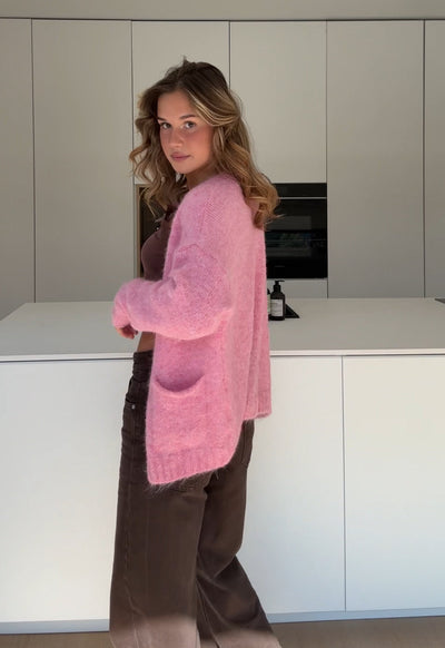 Cárdigan color rosa