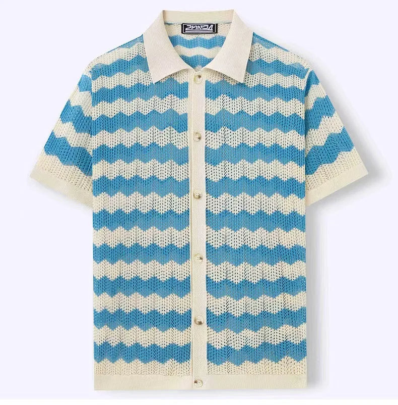 Lorenzo™ | Camisa Tejida Chevron