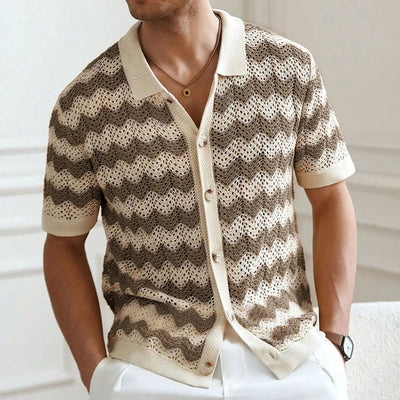 Lorenzo™ | Camisa Tejida Chevron