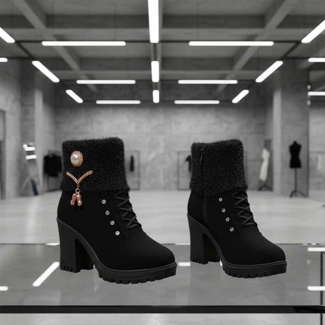 Maria | Botines de tacón grueso cálido y duraderos