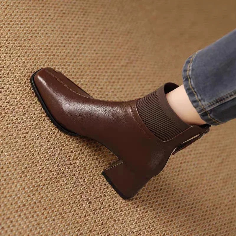 Klaudia | Botines de Invierno Elegantes con Tacón Chunky