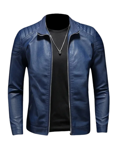 Piotr™ | Chaqueta de Cuero con Cuello
