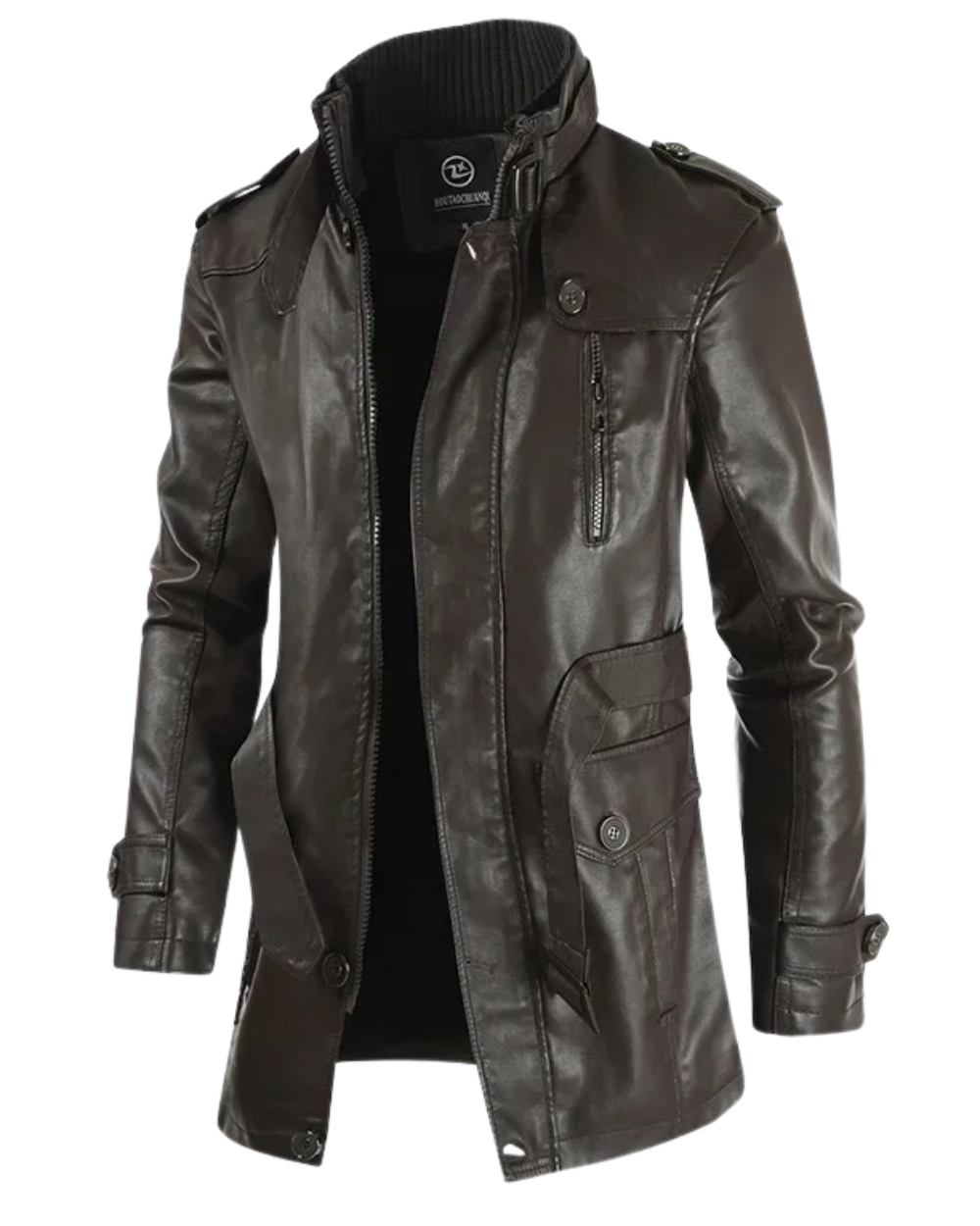 Krystian™ | Chaqueta Biker de Cuero Larga y Elegante