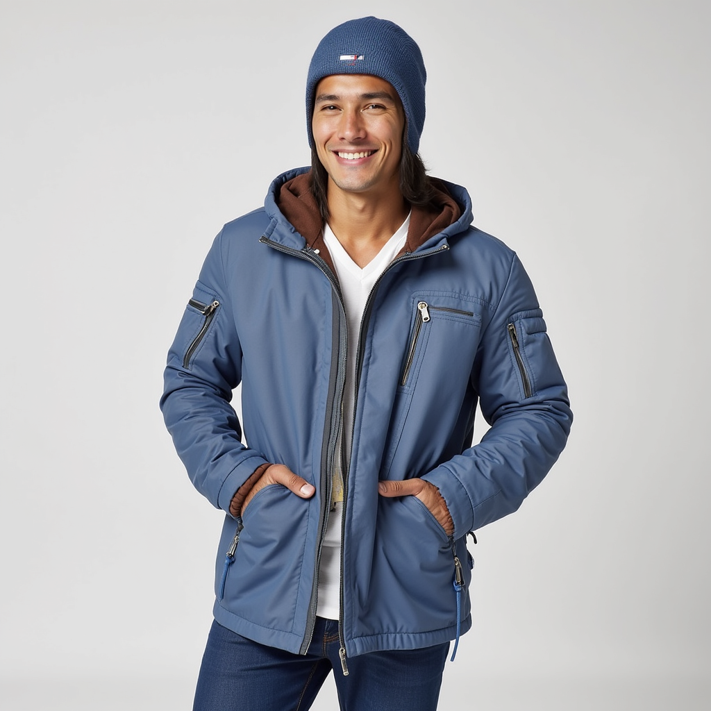 León™ – Chaqueta de hombre con capucha ajustable
