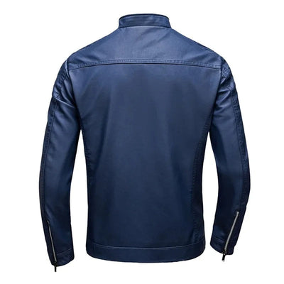 Piotr™ | Chaqueta de Cuero con Cuello
