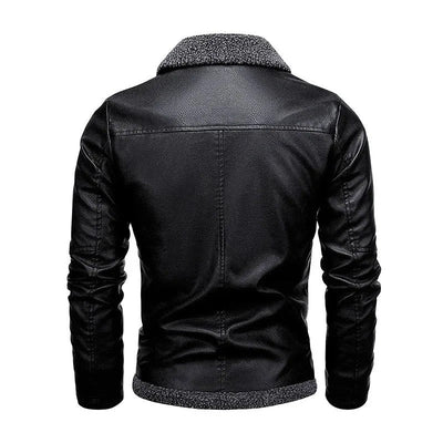 Łukasz™ | Chaqueta de cuero elegante con forro de felpa